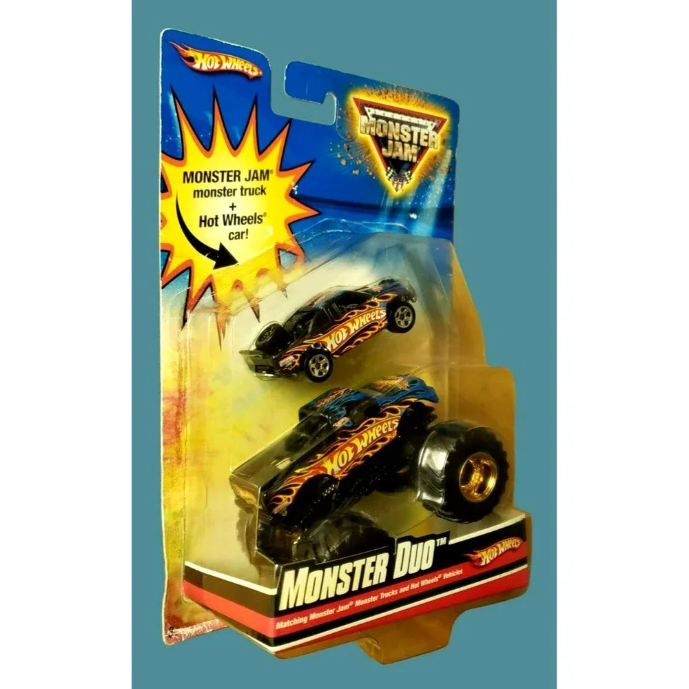 2009 Hot Wheels Monster Jam Matching Monster Truck + Hot wheels Car! Monster Duo